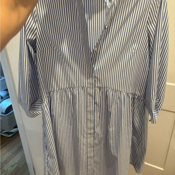 Blue Striped Women’s Collared dress - Picture 1 of 3
